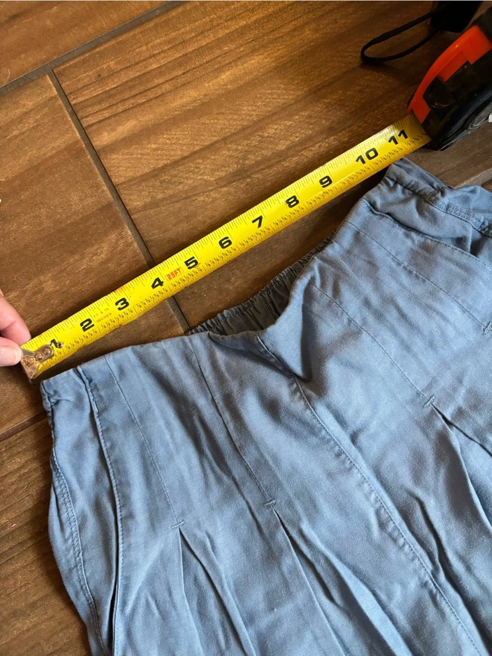Lululemon Pleated Wide Leg Pants Blue Gray Tencel Size 4